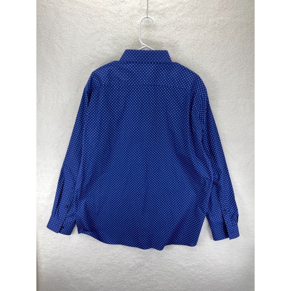 Michael Kors Shirt Men’s XL 17.5 34/35 Blue Dot Slim Fit‎ Button Up - Picture 6 of 6